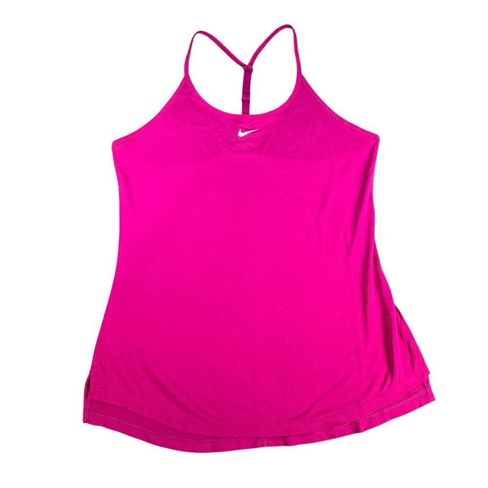 Nike Womens Tank Top Racerback Adjustable Strap No Size Pink Performance Gym